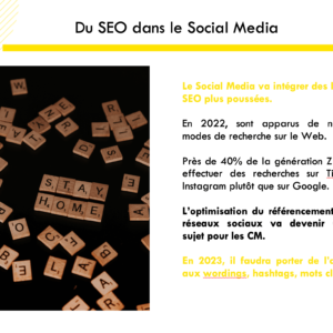 SEO social Media - tendance 2023 - be influent