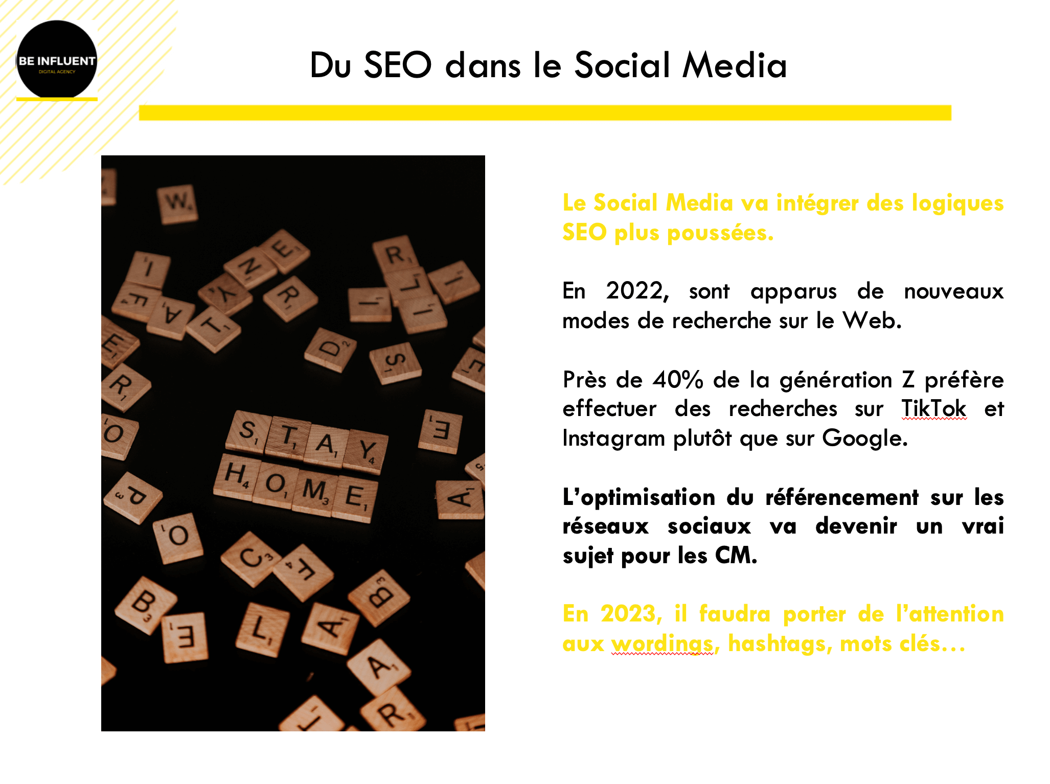 SEO social Media - tendance 2023 - be influent